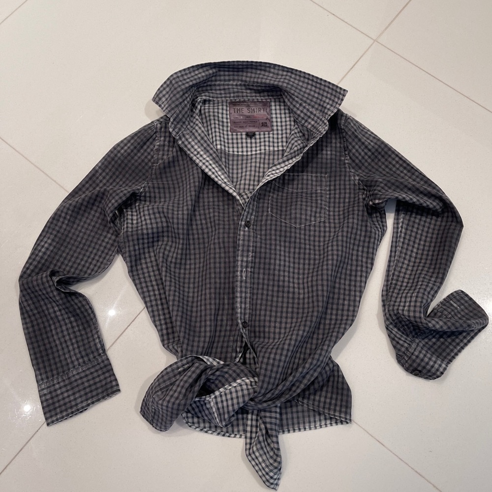 The Shirt, checkered, S, dark blue